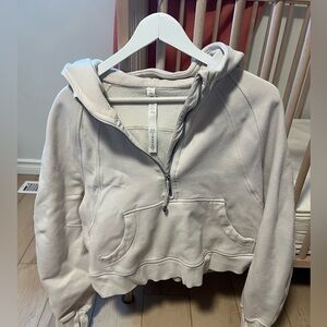 Lululemon Scuba Cream Half-Zip Hoodie